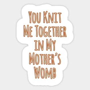 In My Mother's Womb - Onesies for Babies - Onesie Designs Sticker